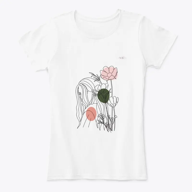 T-shirt avec dessin de femme